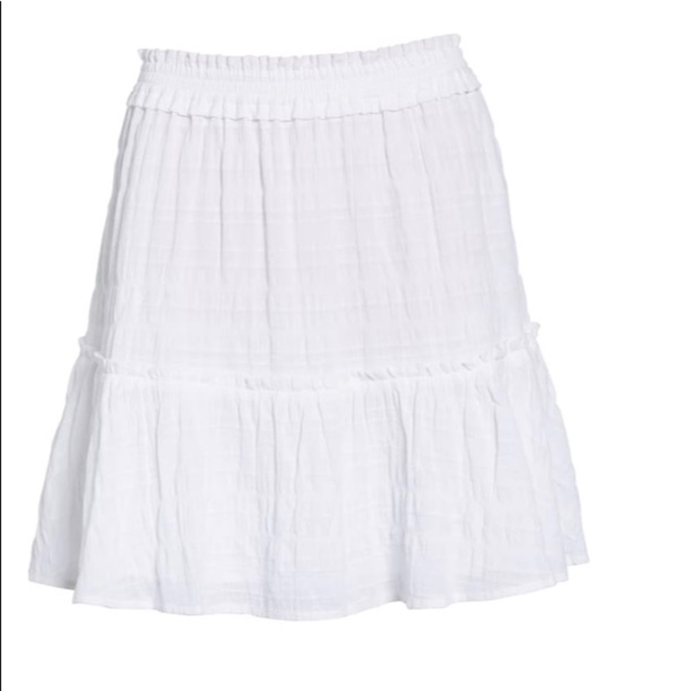 Caslon White Stretch Cotton Mini Skirt